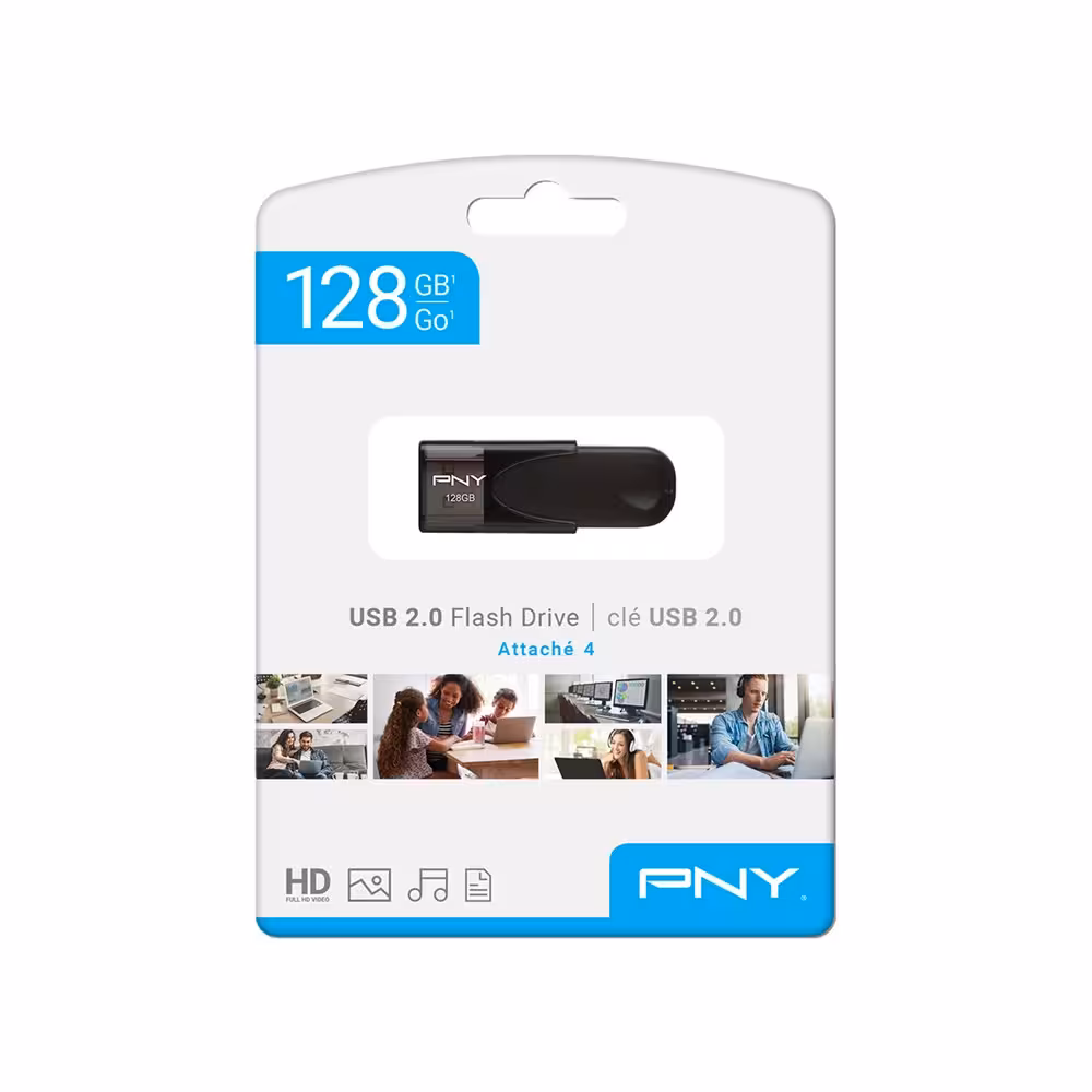 فلش مموری PNY مدل attache 4 USB 2.0 128 گیگ  تایوانی 