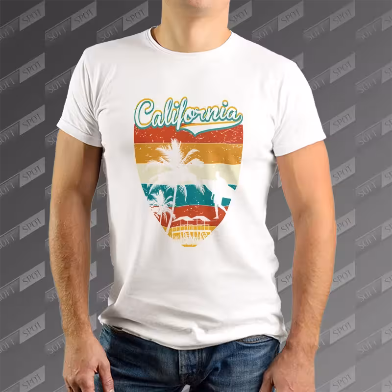 تیشرت مردانه طرح California TS-856