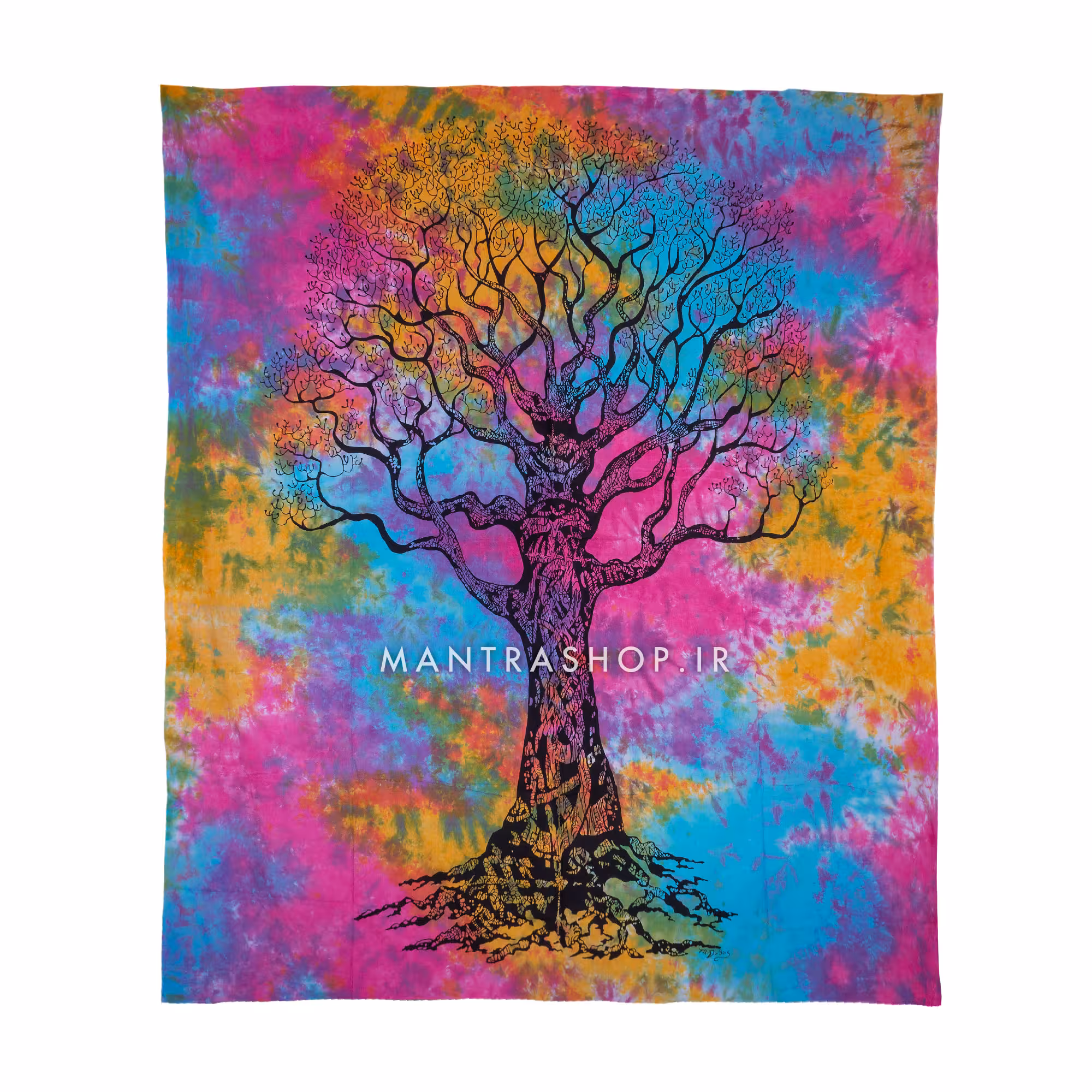 بکدراپ تپستری هندی طرح درخت زندگی (روتختی دو نفره) کد 289