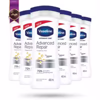 6 عدد لوسیون بدن وازلین Vaseline مدل ترمیم پیشرفته Advanced Repair حجم 400 میلی لیتر (اورجینال)