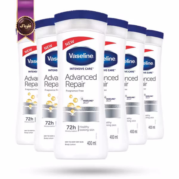 6 عدد لوسیون بدن وازلین Vaseline مدل ترمیم پیشرفته Advanced Repair حجم 400 میلی لیتر (اورجینال)