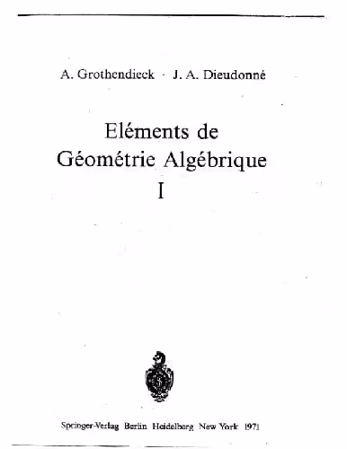 خرید و دانلود نسخه کامل کتاب EGA 1 (Elements de geometrie algebrique)