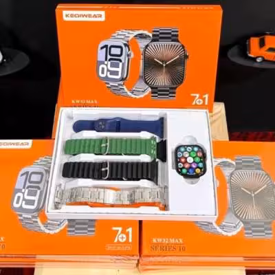 ساعت 7 بند (با بند فلزی) KW32 max سفارش آلمان صفحه خم سوپر آمولد