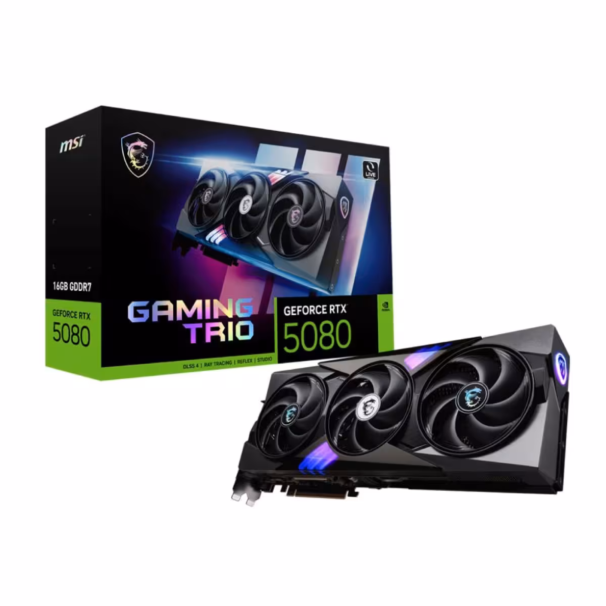 خرید کارت گرافیک MSI RTX 5080 16G Gaming Trio با بهترین قیمت