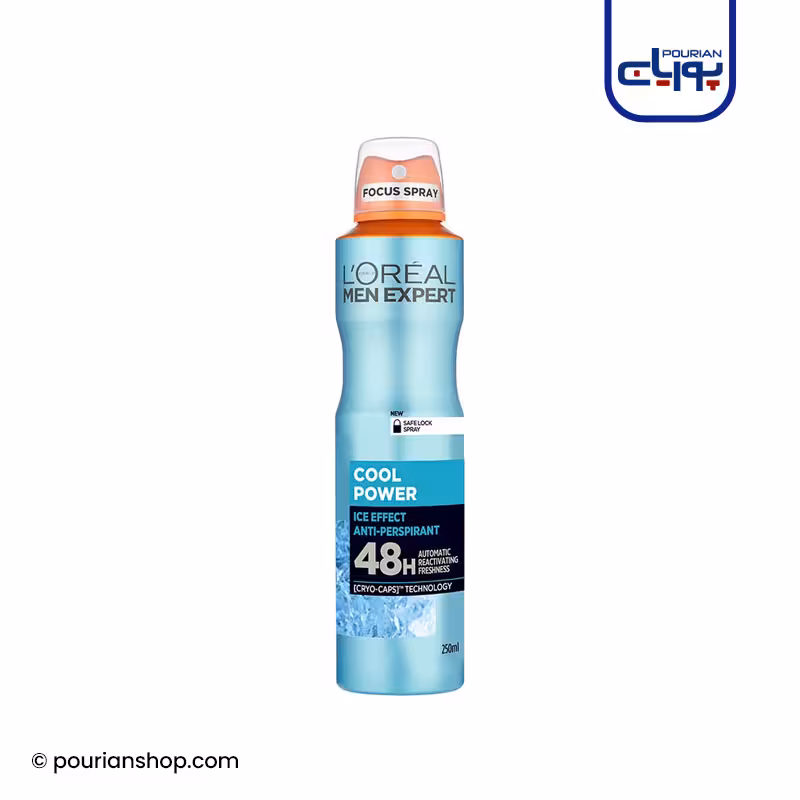 اسپری ضد تعریق مردانه اورال - لورال کول پاور 250میل _ LOREAL Men Expert Cool Power 48H