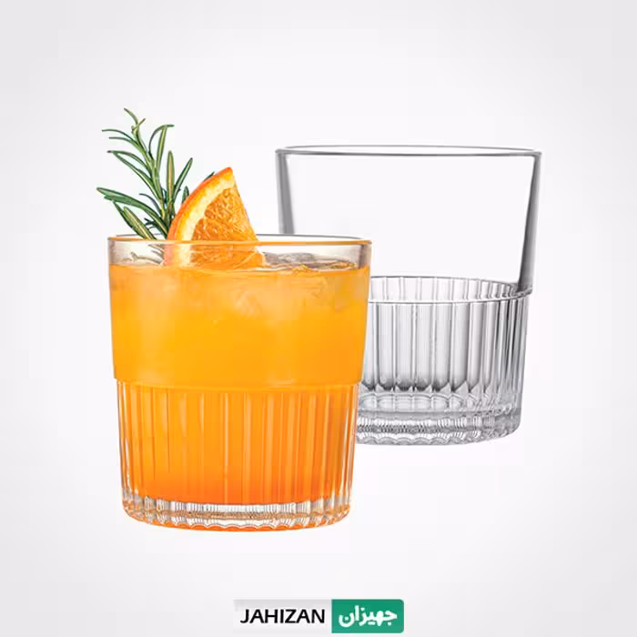 لیوان لیمون مدل شیاردار کد2445 (315سی سی) - 6 عددی