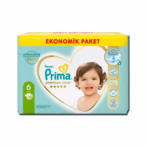 پوشک پریما ضد حساسیت سایز ۶ بسته ۳۵ عددی