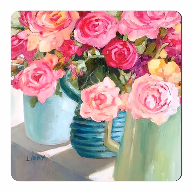 مگنت طرح نقاشی گل و گلدان کد wmg4293