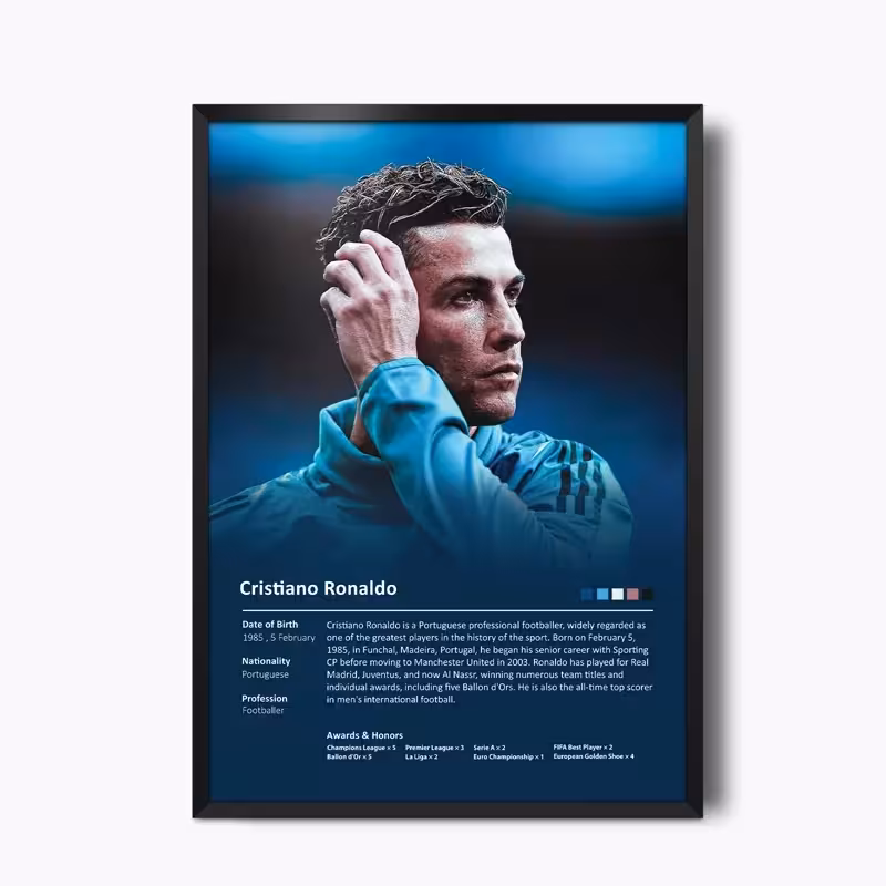 تابلو طرح مینیمال Cristiano Ronaldo(کریستیانو رونالدو)