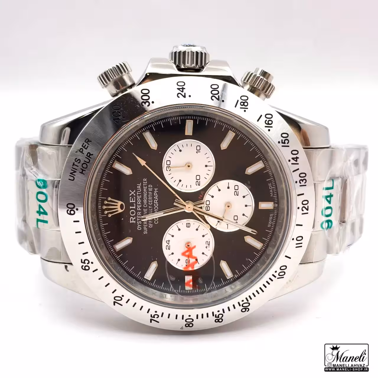 ساعت مردانه رولکس دیتونا نقره ای صفحه مشکی | موتور ژاپن 14030928