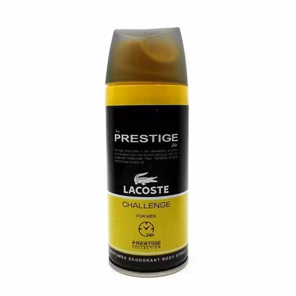 اسپری بدن مردانه پرستیژ مدل Lacoste Challenge حجم 150 میلی لیتر