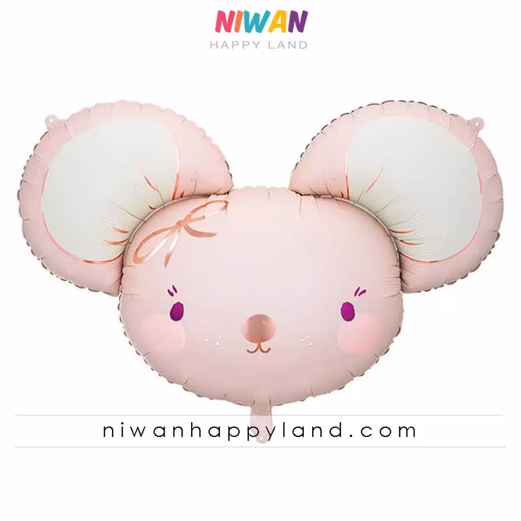 بادکنک فویلی موش صورتی