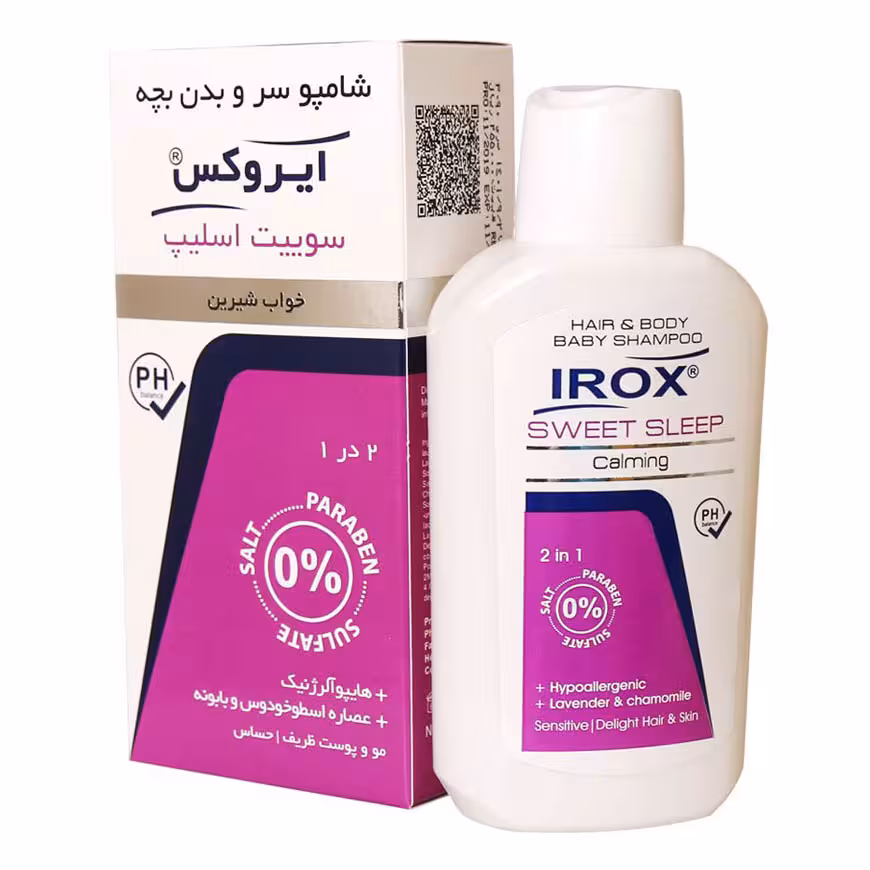 شامپو سر و بدن بچه ایروکس سوییت اسلیپ SWEET SLEEP CALMING HAIR AND BODY BABY SHAMPOO IROX