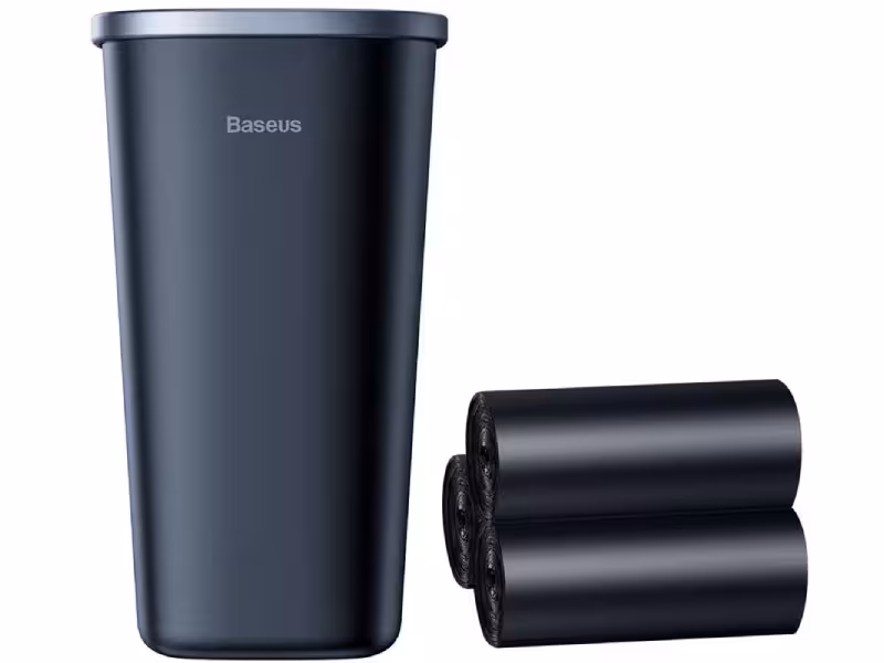 سطل زباله خودرو بیسوس مدل Dust-Free Vehicle Mounted Trash Can CRLJT-A01