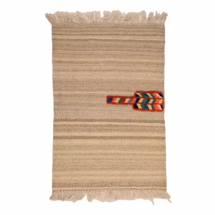 گلیم گبه دستبافت یک متری طرح قشقایی کد 4040304