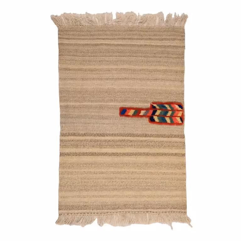 گلیم گبه دستبافت یک متری طرح قشقایی کد 4040304