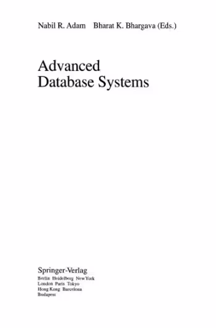 خرید و دانلود نسخه کامل کتاب Advanced Database Systems