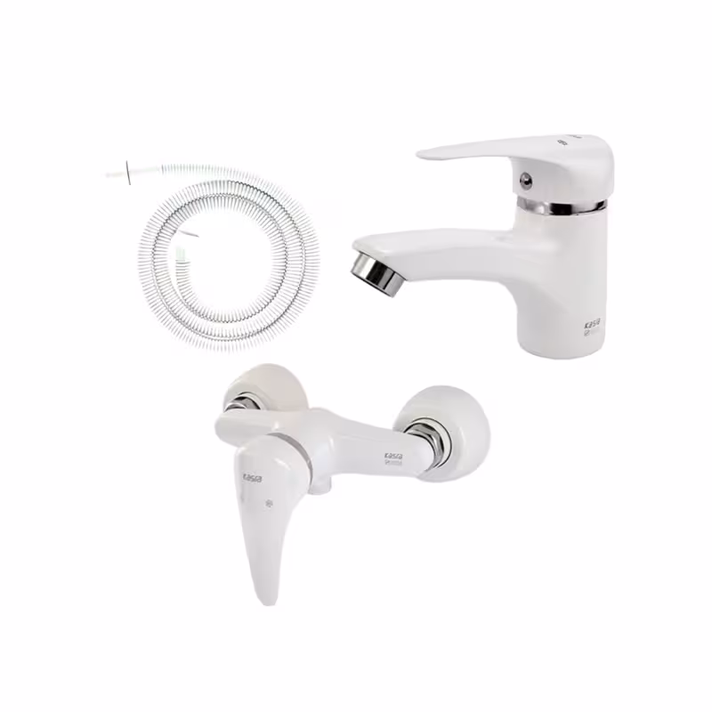 ست سه تکه کسری مدل کارون سفید