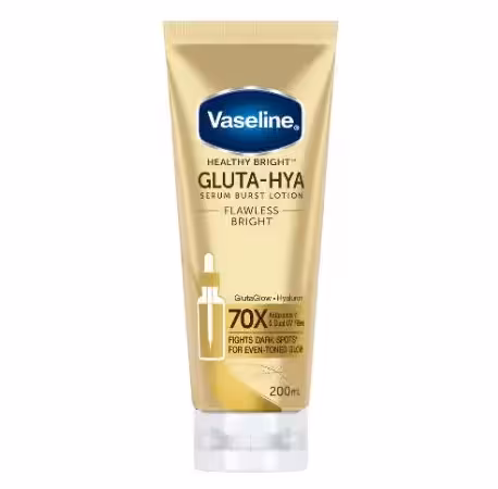لوسیون بدن سرمی وازلین Vaseline مدل GLUTA – HYA Flawes Bright حجم 330 میل