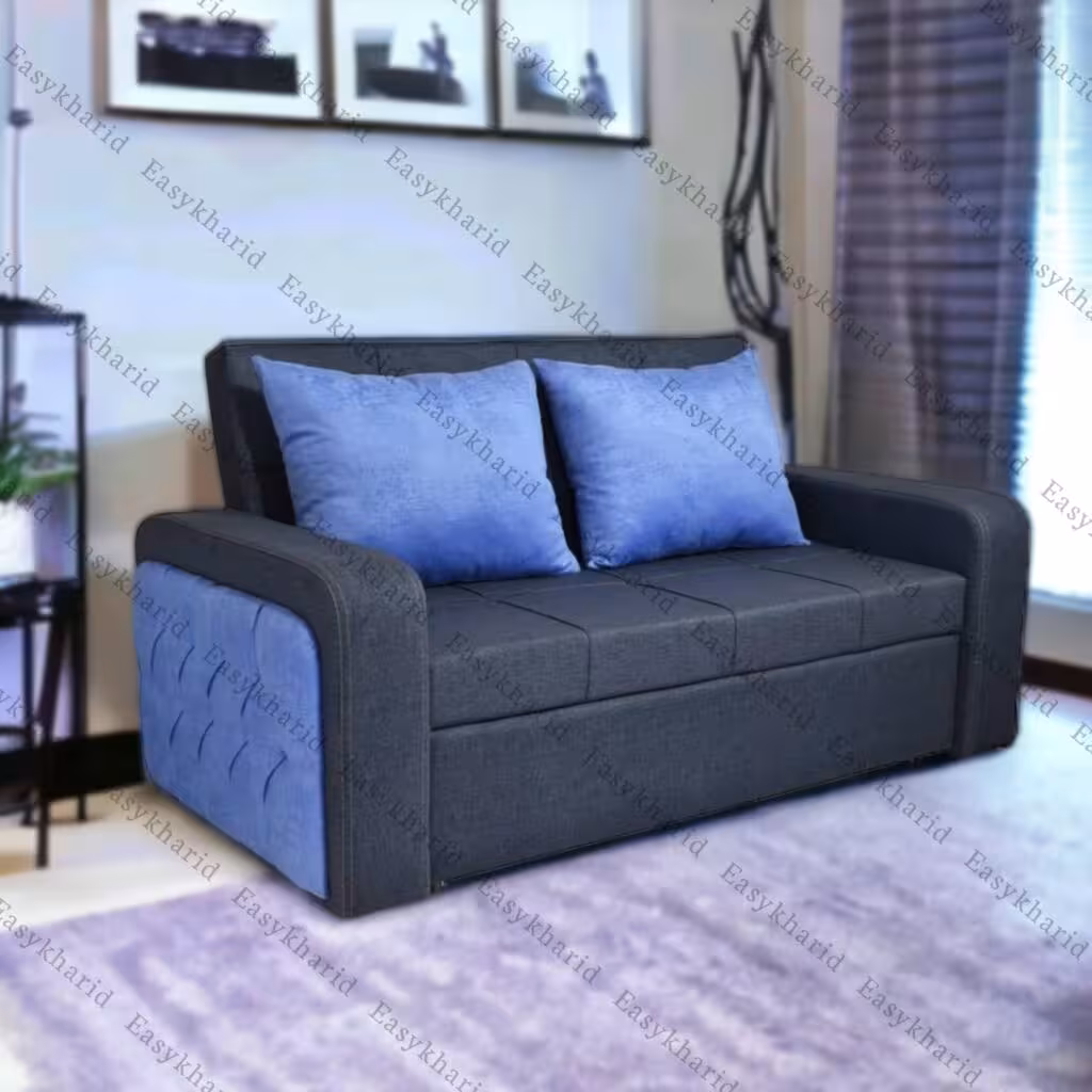 مبل تختخوابشو 2 نفره مدل گرند لمسه دوزی شده