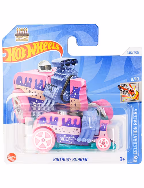 ماشین دکوری مدل Birthday Burner Pink برند Hot Wheels