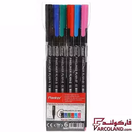 روان نویس 6 رنگ 0.4 میلی متری پنتر مدل FL101-WP6
