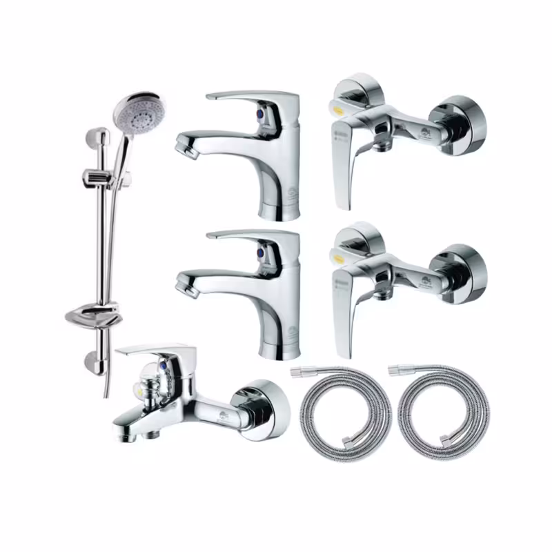 ست هشت تکه درخشان مدل لایت کروم