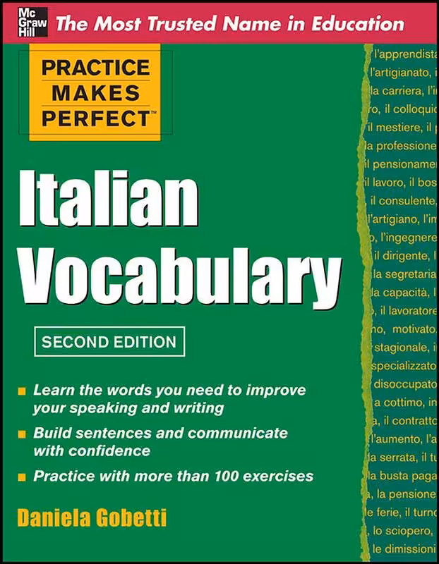 کتاب لغات ایتالیایی ایتالین وکبیولری Practice Makes Perfect Italian Vocabulary