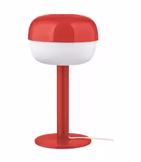 آباژور رومیزی ایکیا (IKEA) مدل BLASVERK، رنگ قرمز، با طراحی مدرن و نورپردازی دلنشین برای اتاق