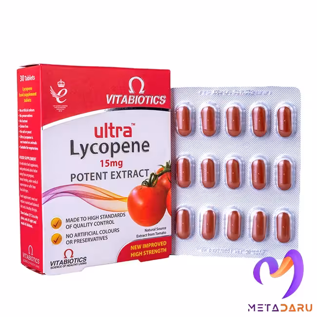 اولترا لیکوپن 15 میلیگرم  ULTRA LYCOPENE 15MG – POTENT EXTRACT TAB (VITABIOTICS)