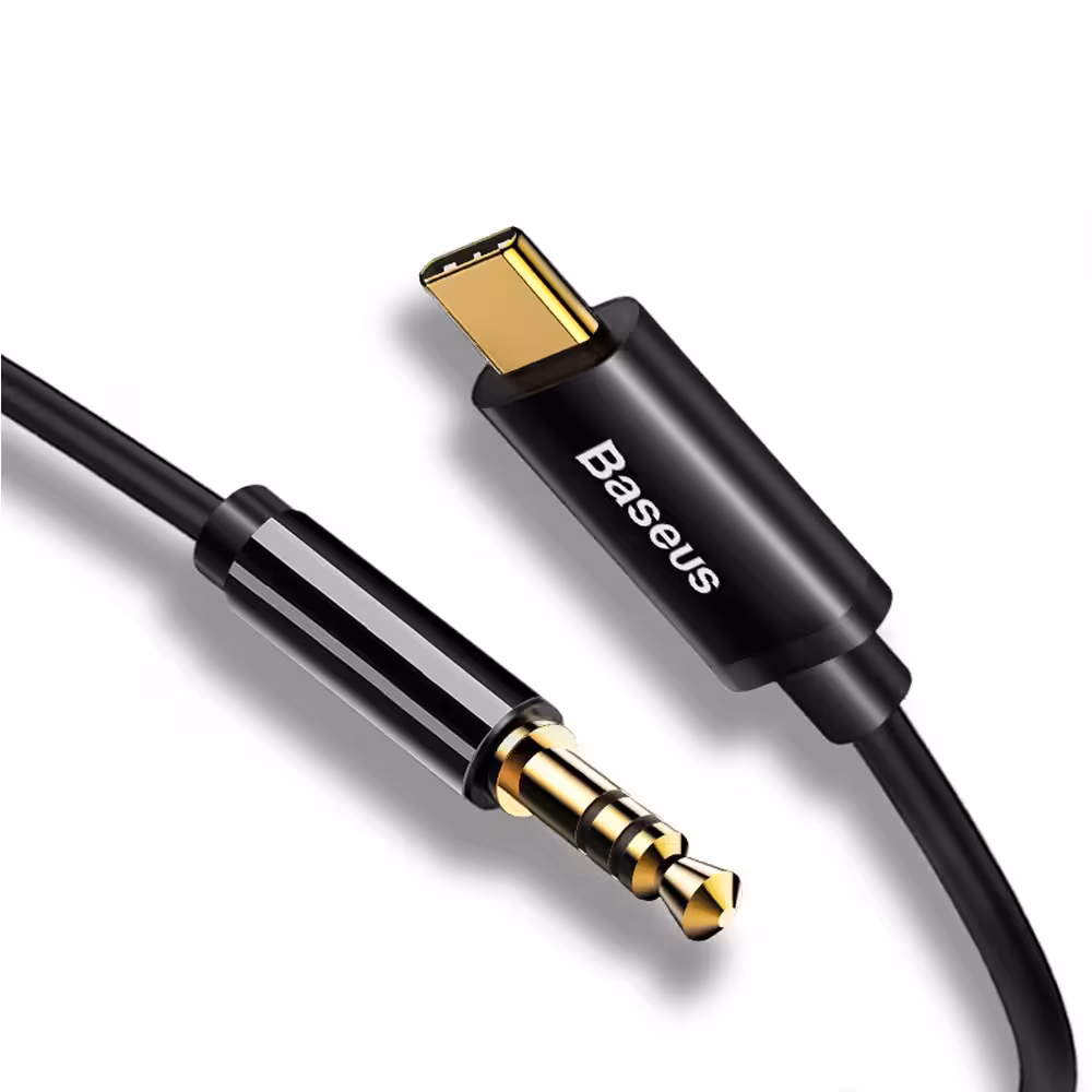 کابل تبدیل تایپ سی به AUX بیسوس CAM01-M01 طول 1.2 متر