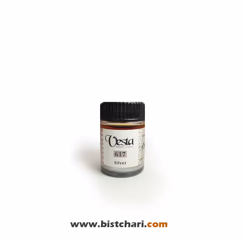 گواش رنگ Silver کد 617 حجم 30 ml برند وستا Vesta