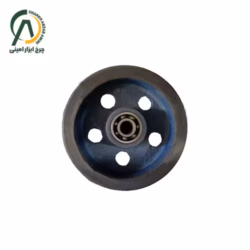 چرخ تک پاترولی چدن لاستیکی A قطر 250 میلی متر