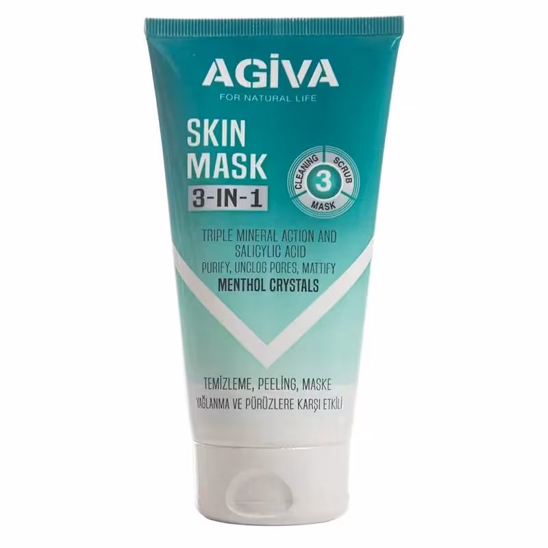 ماسک 3 کاره آگیوا AGIVA مدل SKIN MASK 3 IN 1 حجم 150 میل