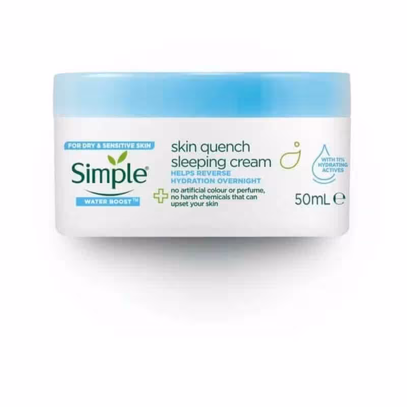 کرم شب آبرسان سیمپل مدل Water Boost مناسب پوست خشک و حساس 50 میل