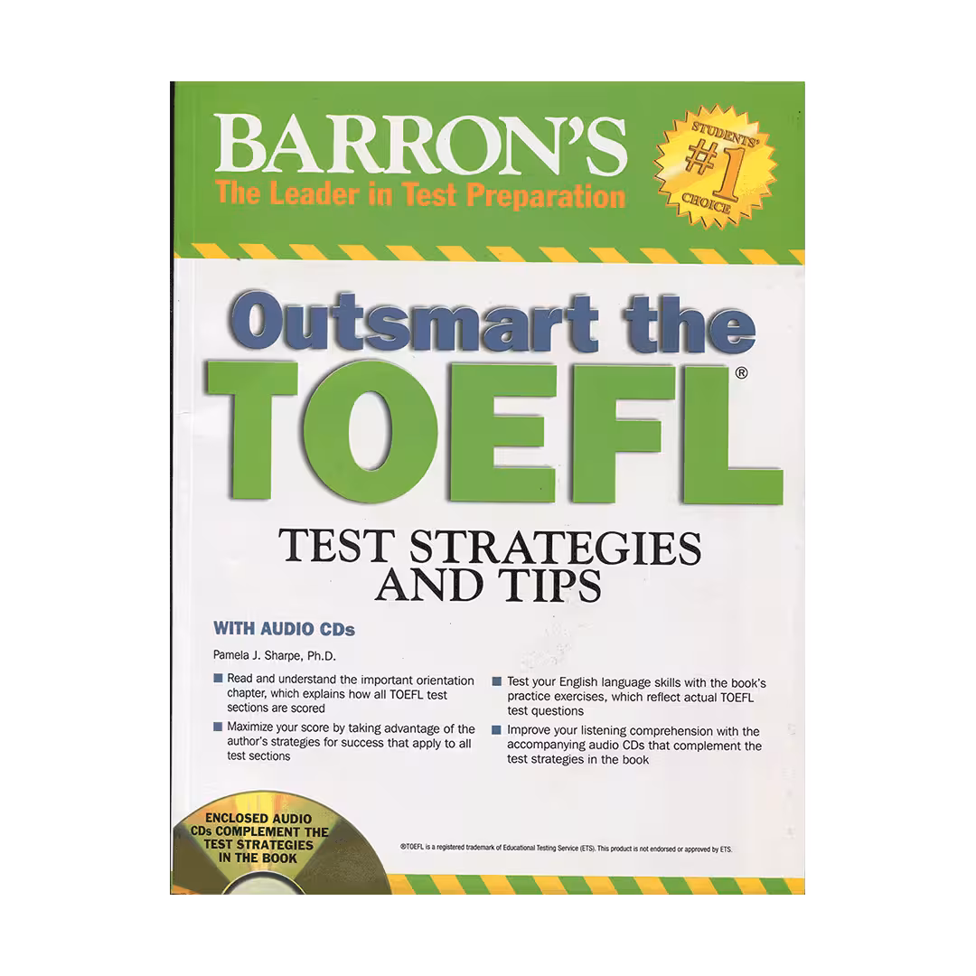 کتاب Outsmart the TOEFL Barrons Test Strategies and Tips برای آزمون تافل