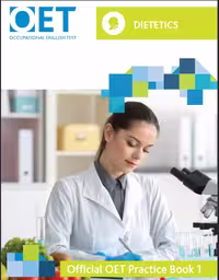 خرید و دانلود نسخه کامل کتاب OET Dietetics_ Official OET Practice Book 1_ For tests from 31 August 2019_nodrm - PDF