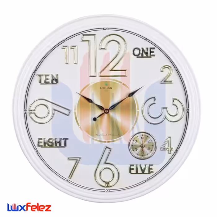 ساعت دیواری ساغر طرح رولکس 223دو موتوره