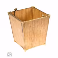 سطل چوب و برنج گلدکیش طرح WOOD مدل GK829601