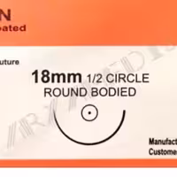 نخ و سوزن جراحی ویکریل (سوپابن) 4/0 راند سوزن 18 (قابل جذب مصنوعی)(بسته 36 عددی)