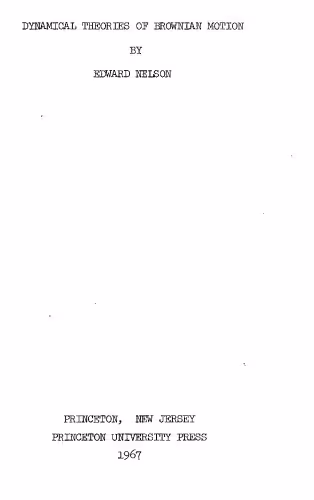 خرید و دانلود نسخه کامل کتاب Dynamical theories of Brownian motion