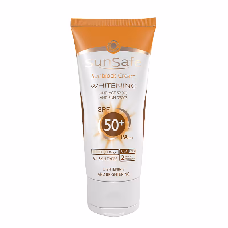 کرم ضد آفتاب روشن كننده  SPF 50 سان سیف کرم ضد آفتاب روشن كننده  SPF 50 سان سیف