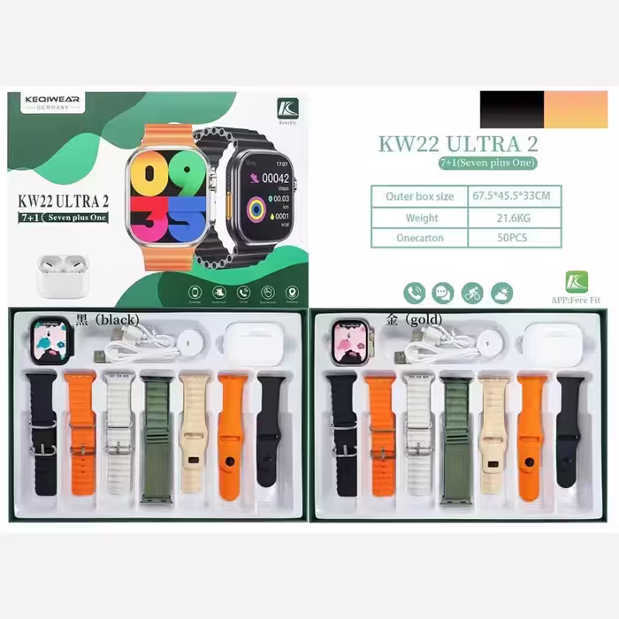 ساعت هوشمند مدل  KEQIWEAR KW22 Ultra2