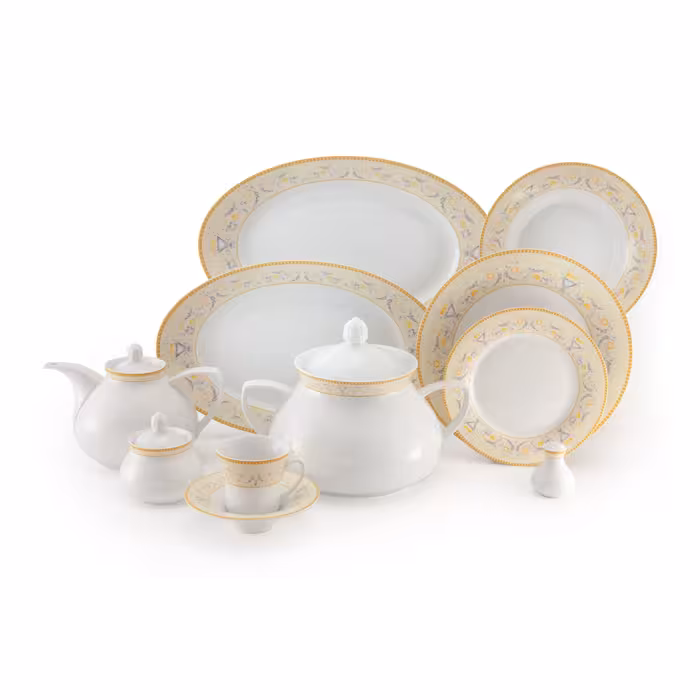 سرویس چینی 108 پارچه 12 نفره طرح جنوا