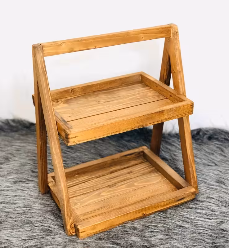 استند دوطبقه چوبی (پست پیشتاز پس کرایه)