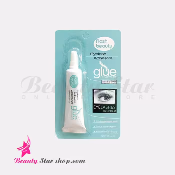 چسب مژه موقت سفید فلش بیوتی حجم 7 گرم