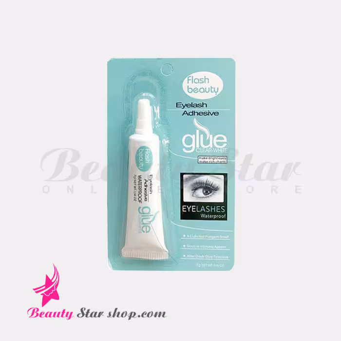 چسب مژه موقت سفید فلش بیوتی حجم 7 گرم