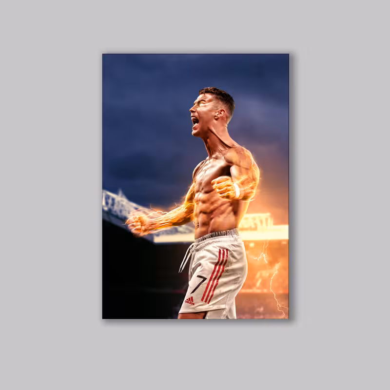 تابلو شاسی مدل کریستیانو رونالدو کد LA-10396 | دنیای قاب