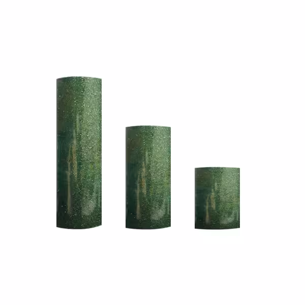 شمع اکلیلی سبز استوانه ای باریک بسته 3 عددی