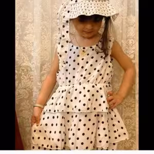 ست پیرهن و کلاه حصیری